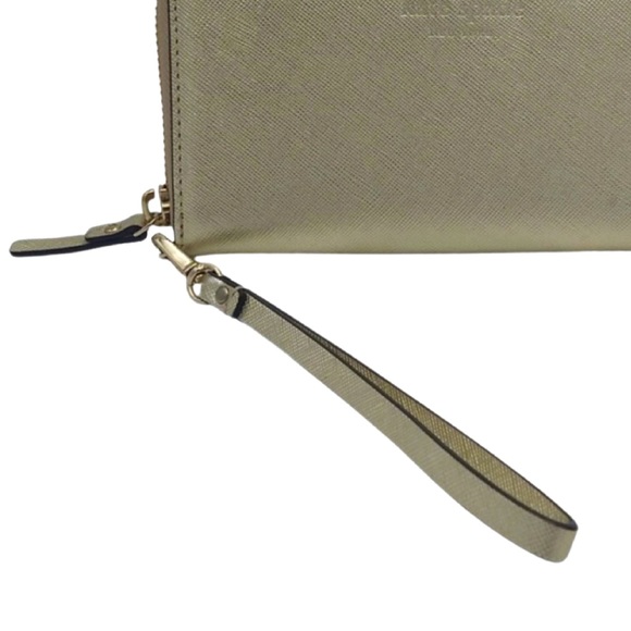 NWOT Kate Spade gold metallic leather wallet/wristlet. Perfect clutch or wallet! - Picture 11 of 11